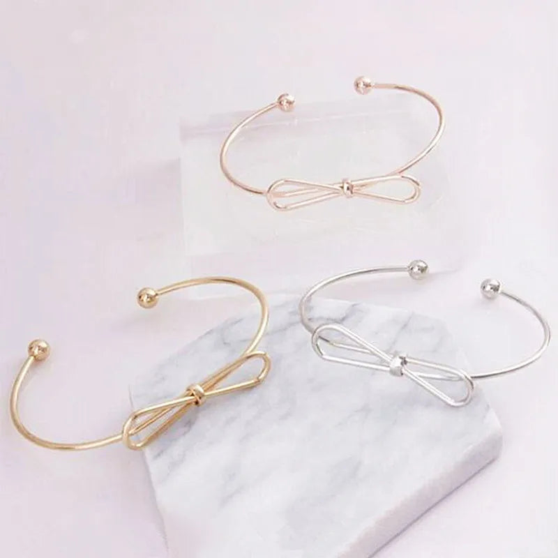Bow Knot Cuff Bangle Bracelet