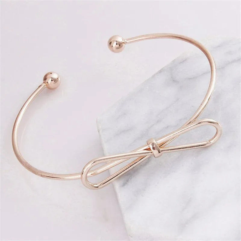 Bow Knot Cuff Bangle Bracelet