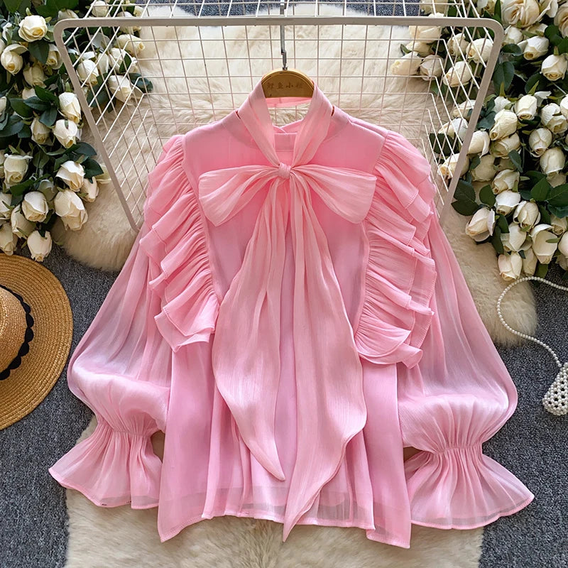 Bow-Tie Chiffon Top