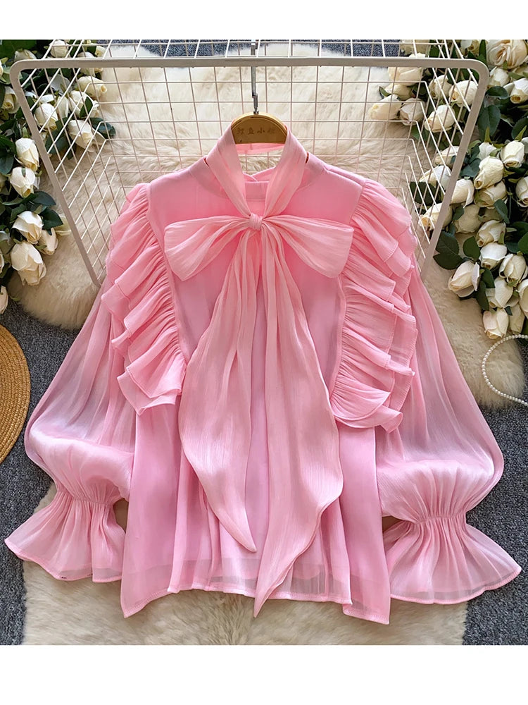 Bow-Tie Chiffon Top