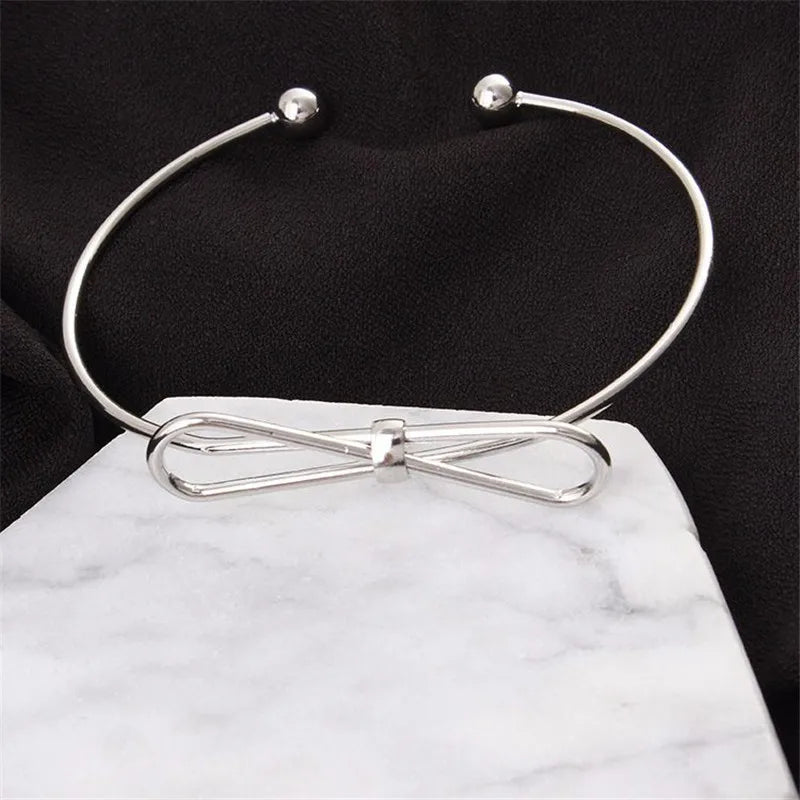 Bow Knot Cuff Bangle Bracelet