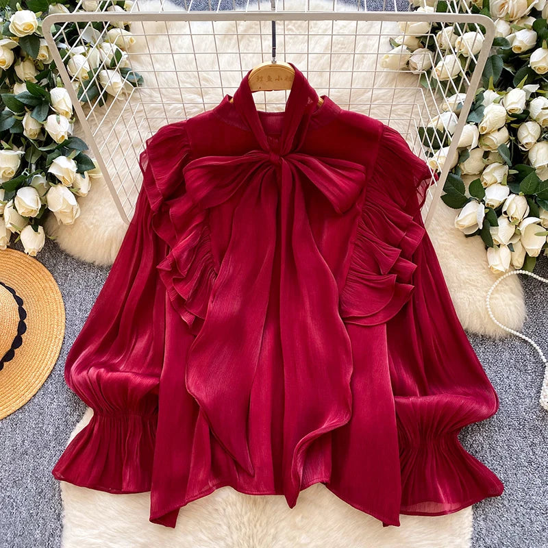 Bow-Tie Chiffon Top