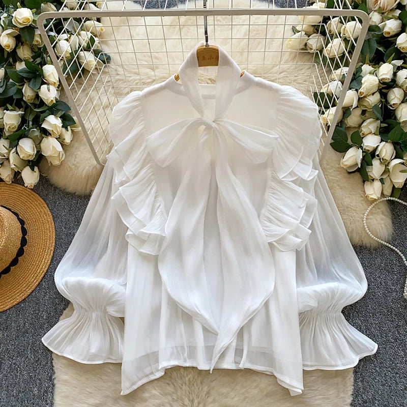 Bow-Tie Chiffon Top