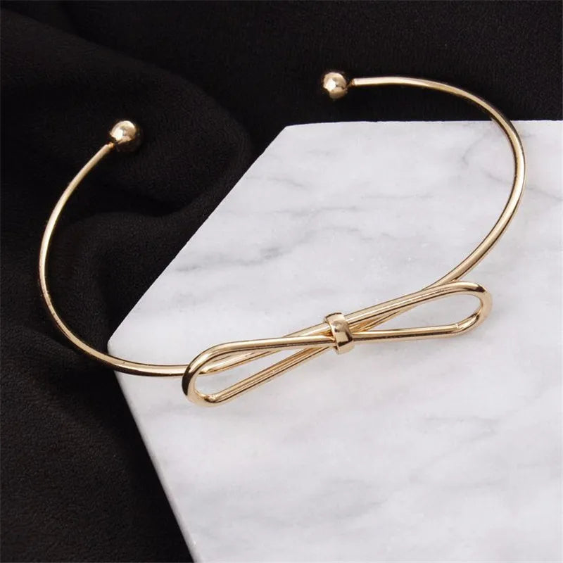 Bow Knot Cuff Bangle Bracelet