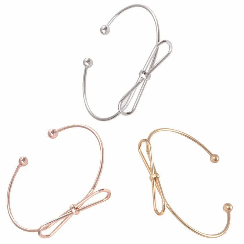 Bow Knot Cuff Bangle Bracelet