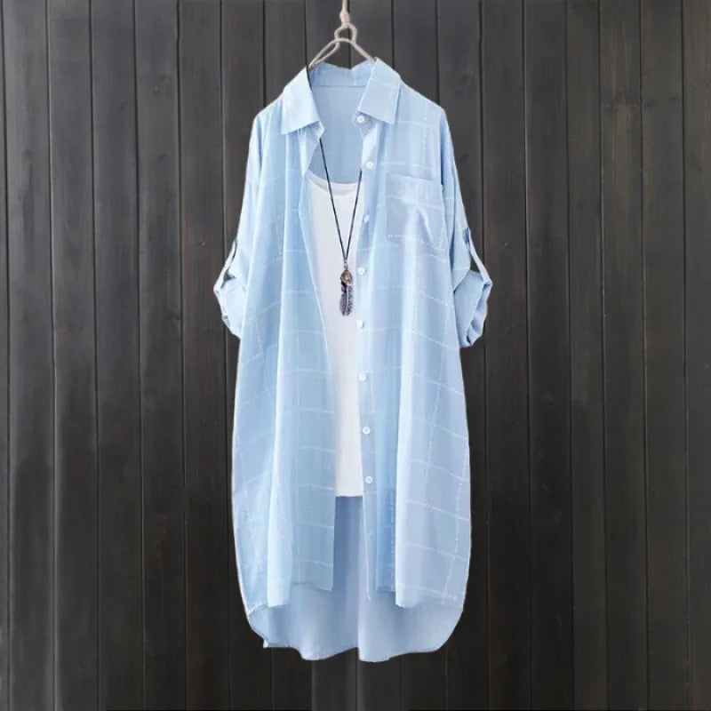 Long Sleeve Blouse Stylish Women's Shirts Korean Dongdaemun 2025 Women's Elegant Blouses Summer Clothes Luxury Clothing