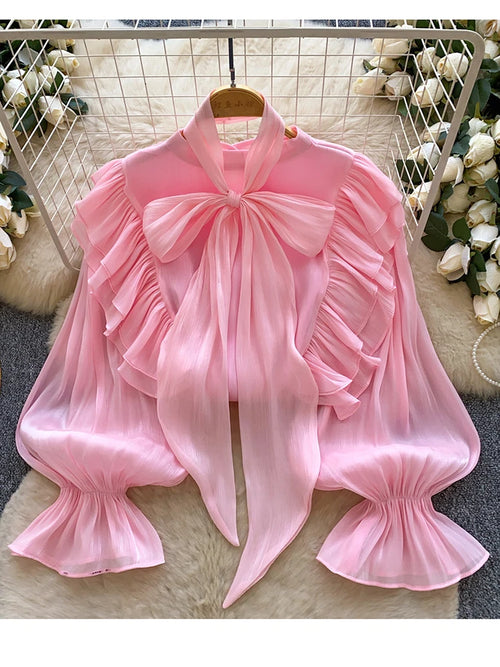 Bow-Tie Chiffon Top